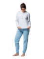 Pyjama femme bleu ciel 564 Egatex EGATEX