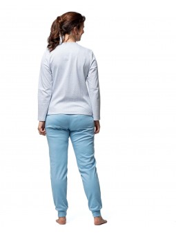 Pyjama femme bleu ciel 564 Egatex EGATEX