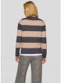 Pull à rayures camel 121623 Rabefashion RABE
