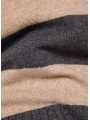 Pull à rayures camel 121623 Rabefashion RABE