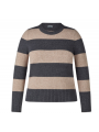 Pull à rayures camel 121623 Rabefashion RABE