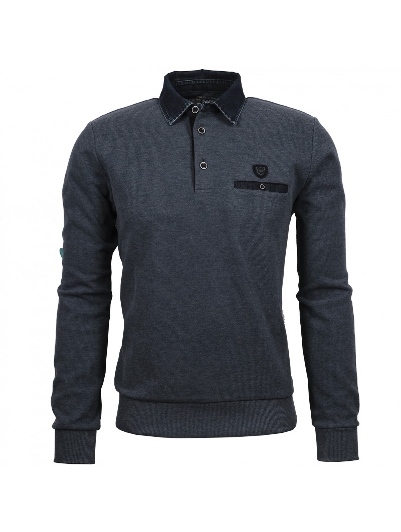 Sweat-shirt bleu jeans 36564 Monté Carlo MONTE CARLO