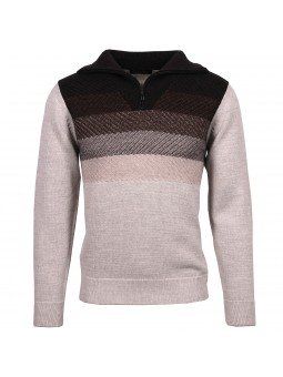 Pull zip beige 31025 Monté Carlo MONTE CARLO
