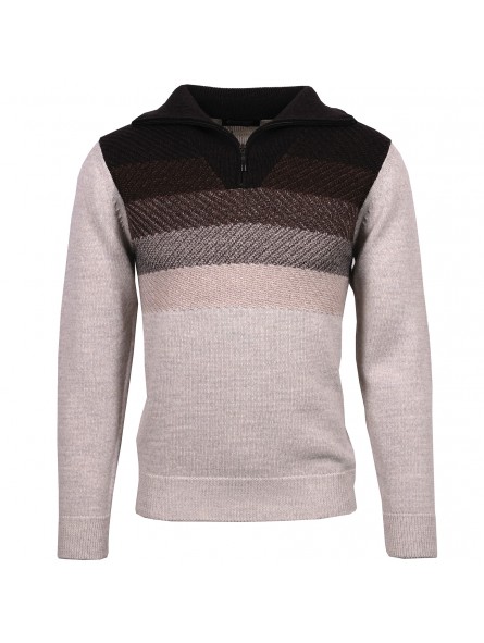 Pull zip beige 31025 Monté Carlo MONTE CARLO Pull zip beige 31025 Monté Carlo MONTE CARLO
