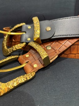 Ceinture boucle martelée 324 Faune Faune
