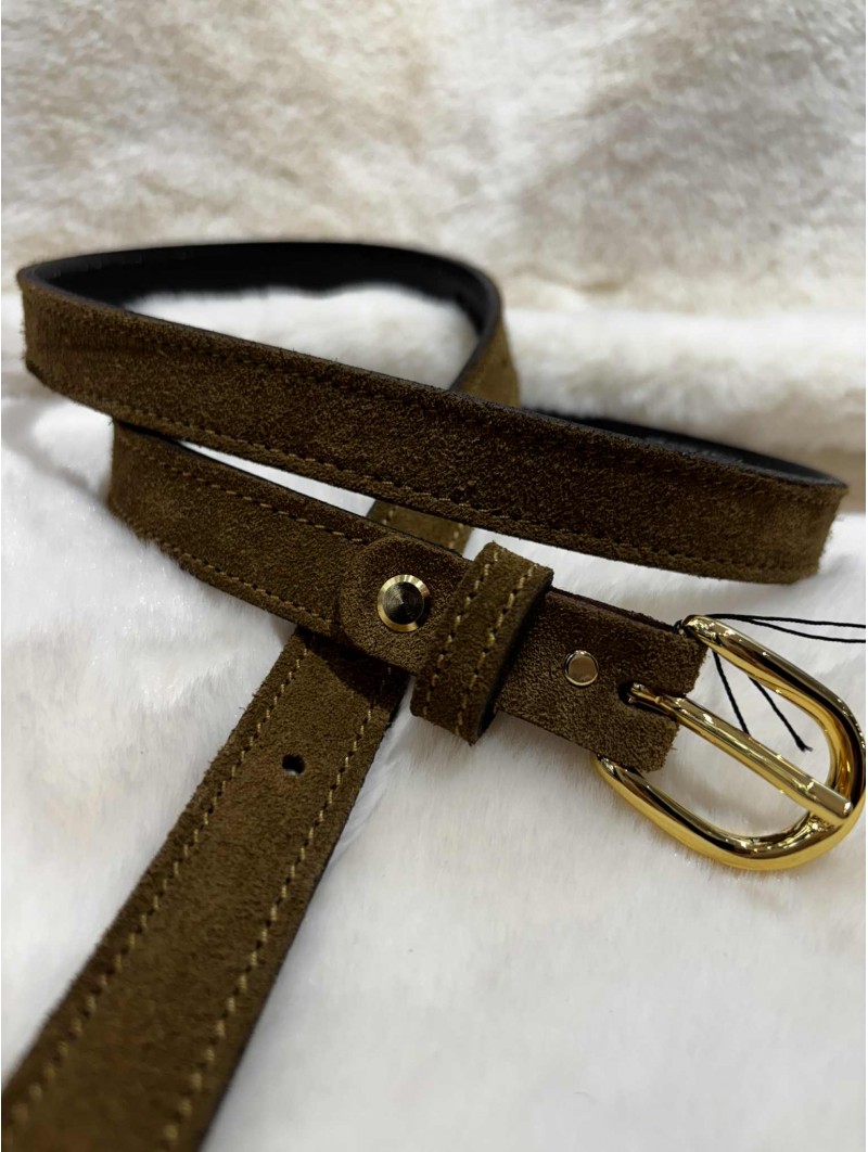 Ceinture fine boucle ronde 800 Faune Faune