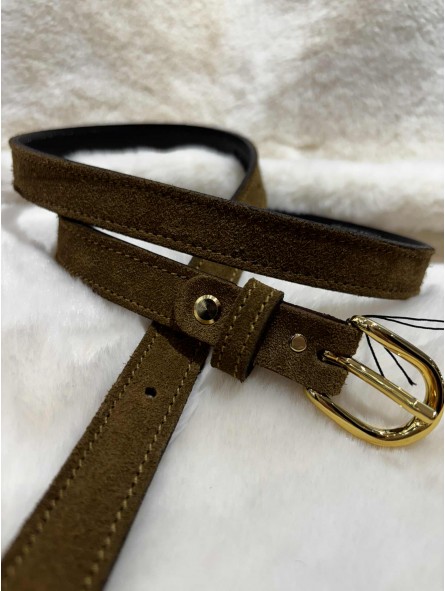 Ceinture fine boucle ronde 800 Faune Faune