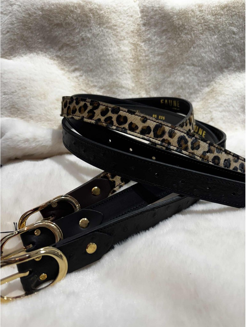 Ceinture cuir 25 mm 225 Faune