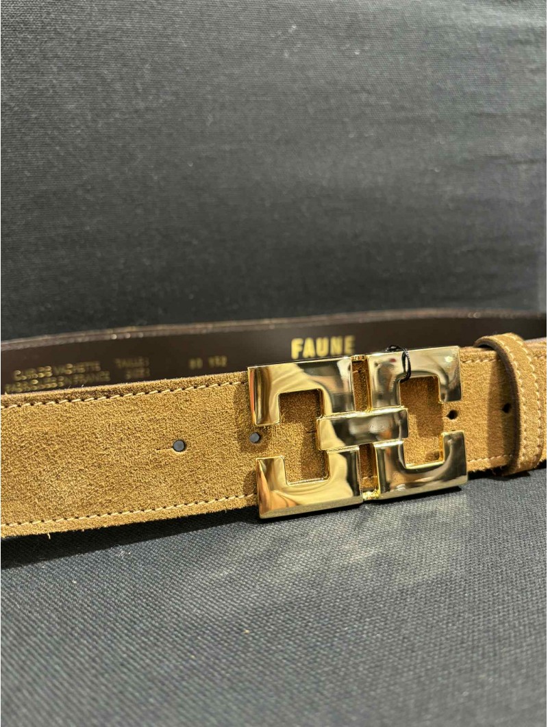 CEINTURE BOUCLE DOUBLE DORE 15 Faune