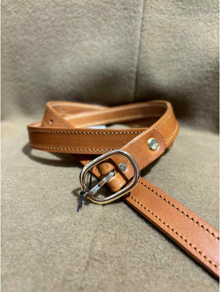 CEINTURE FINE CUIR 20MM 120 Faune
