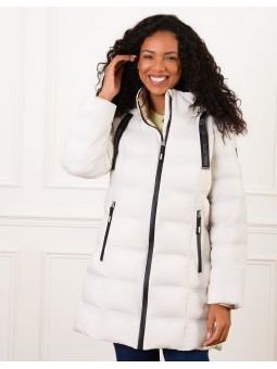 Parka longue écru mat F2215 Christine Laure Christine Laure