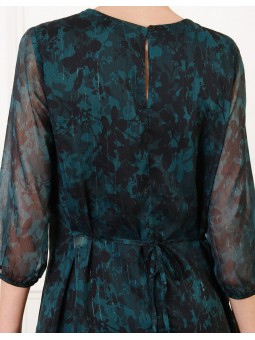 Robe voile motif végétal F2490 Christine Laure Christine Laure