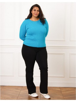 Pull chaud bleu turquoise F2145 Christine Laure Christine Laure