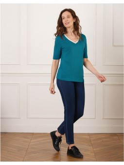 Jegging coton bleu foncé F2131 Christine Laure Christine Laure