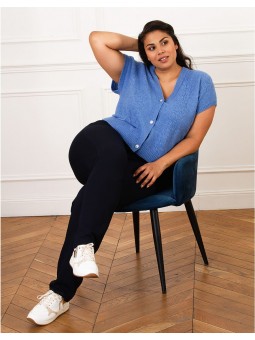 Gilet sans manches bleu F2392 Christine Laure Christine Laure