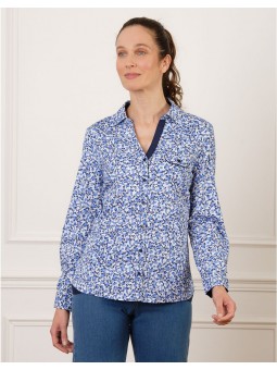 Chemisier coton motif F2616 Christine Laure Christine Laure