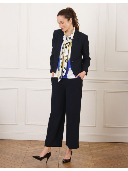 Veste chic tailleur bleu F2141 Christine Laure Christine Laure Veste chic tailleur bleu F2141 Christine Laure Christine Laure