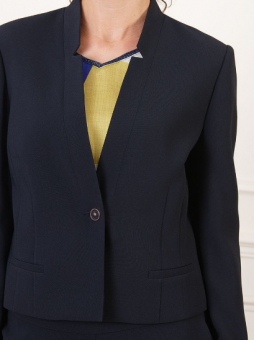 Veste chic tailleur bleu F2141 Christine Laure Christine Laure