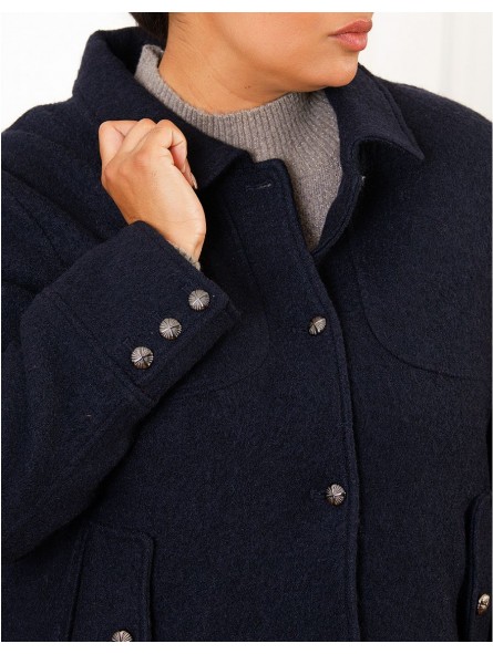 Veste chic laine marine F2628 Christine Laure Christine Laure Veste chic laine marine F2628 Christine Laure Christine Laure