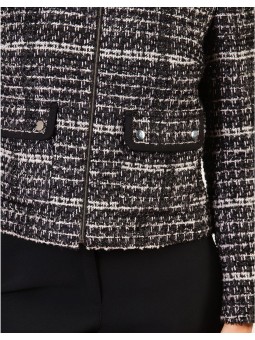 Veste courte noir et blanc F2296 Christine Laure Christine Laure