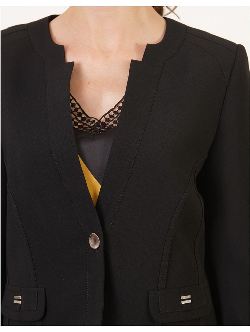 Veste chic tailleur noir F2196 Christine Laure Christine Laure