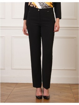 Pantalon droit noir crêpe F2197 Christine Laure Christine Laure