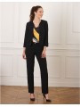 Pantalon droit noir crêpe F2197 Christine Laure Christine Laure Pantalon droit noir crêpe F2197 Christine Laure Christine Laure