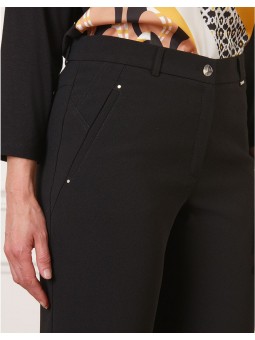 Pantalon droit noir crêpe F2197 Christine Laure Christine Laure