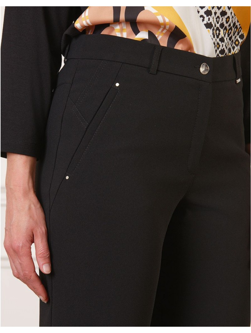 Pantalon droit noir crêpe F2197 Christine Laure Christine Laure