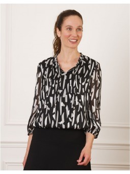 Blouse motif graphique F2085 Christine Laure Christine Laure