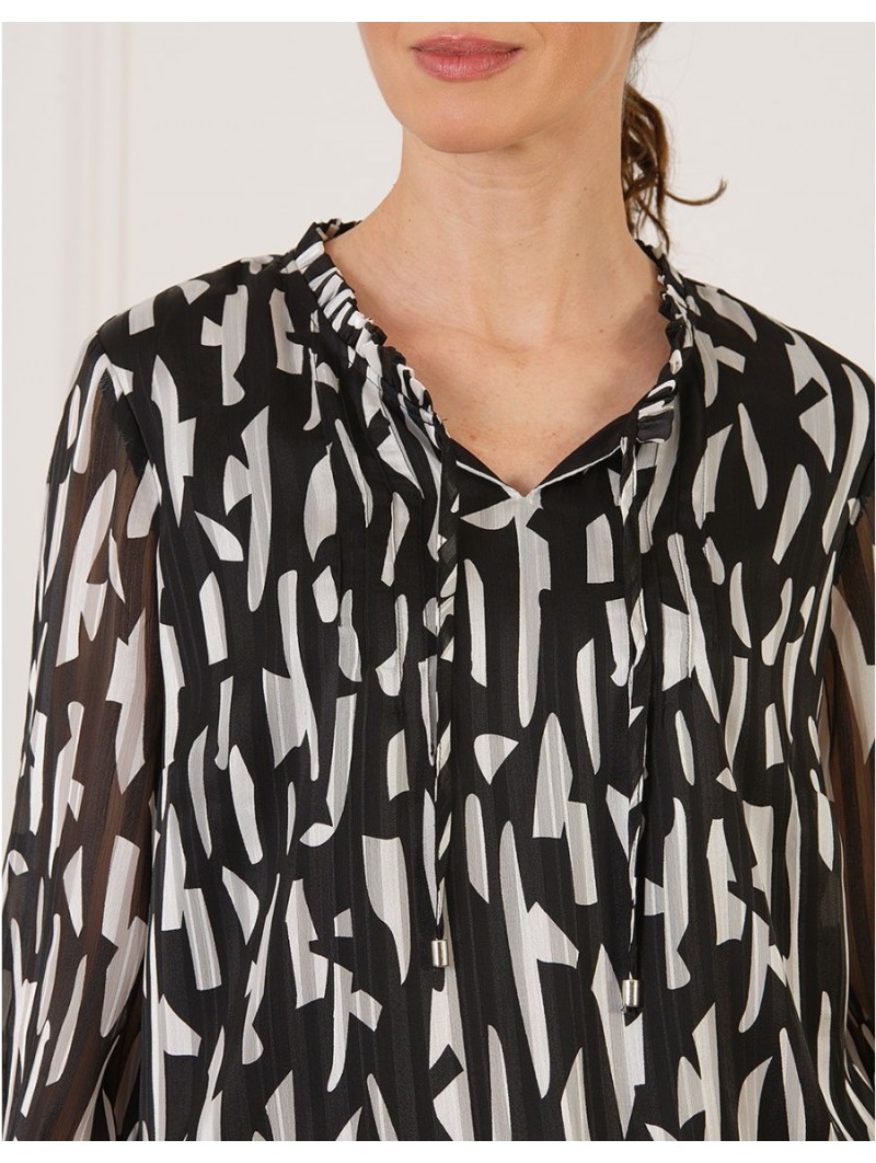 Blouse motif graphique F2085 Christine Laure Christine Laure