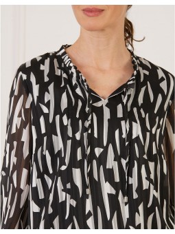 Blouse motif graphique F2085 Christine Laure Christine Laure