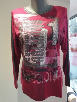 T.SHIRT uni imprimé argenté 124305 Rabe RABE