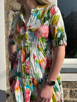 Robe en coton bio imprimé LISA Laure en robe