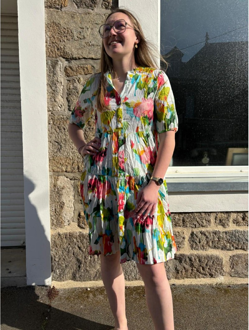 Robe en coton bio imprimé LISA Laure en robe