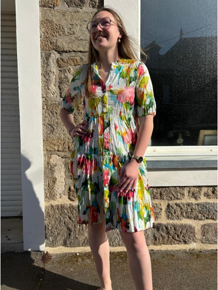 Robe en coton bio imprimé LISA Laure en robe