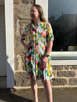 Robe en coton bio imprimé LISA Laure en robe