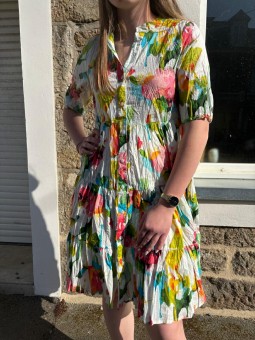 Robe en coton bio imprimé LISA Laure en robe