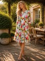 Robe en coton bio imprimé LISA Laure en robe
