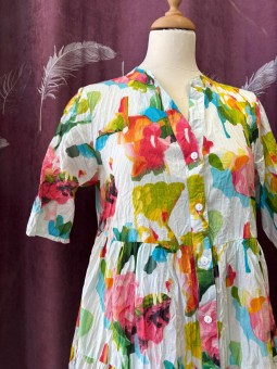 Robe en coton bio imprimé LISA Laure en robe