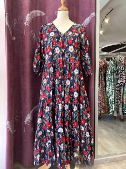 Robe en coton bio col en V M3/4 JOK6 Dress Addict