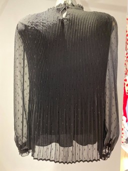 TOP manche longue uni noir a paillettes LOU Tintastyle Tinta Style